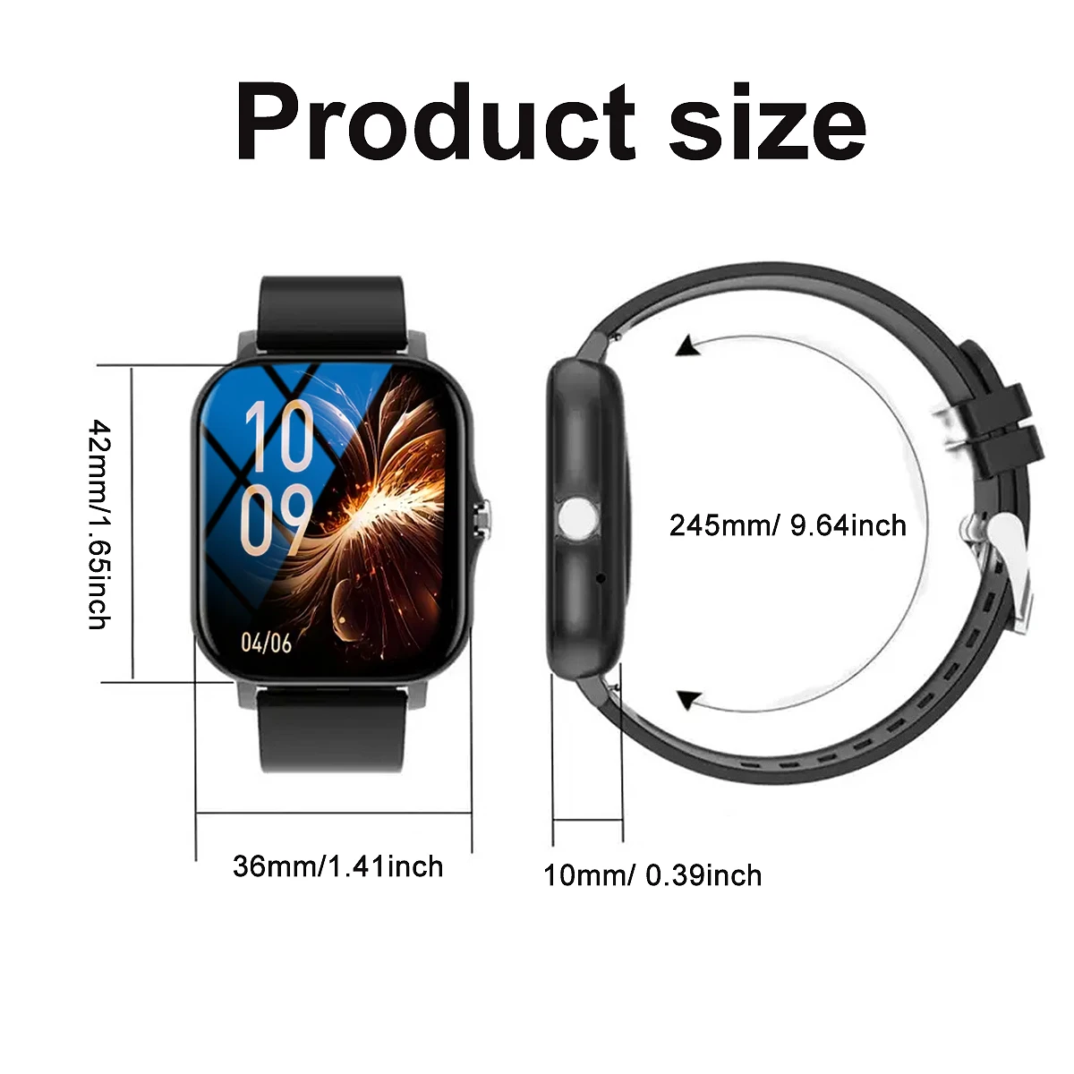 1.83 Size with smart watch, wireless call, compatible with Android and iPhone, fitness tracking unisex sports watch