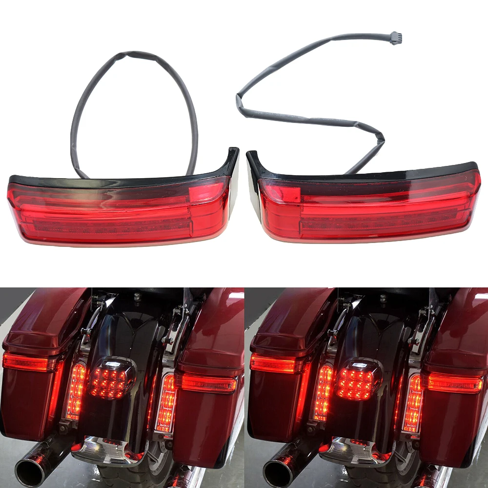 

Motorcycle LED Saddlebag Turn Lamp Light Run Brake Light For Harley Touring Street Glide Road King FLHR Limited CVO 1996-2013