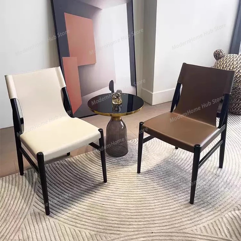 

Set Of 2 Leather Dining Chairs Waterproof Comfy Modern Minimalist Dining Chairs Dining Room Vanity Chaise Design Furniture