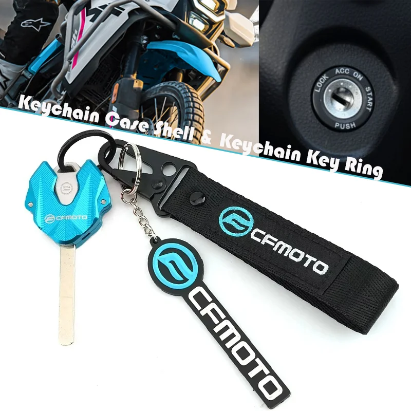 

For CFMOTO 450SS 450SR 700CLX 700CL-X 700MT 800MT 700 800 MT Motorcycle Accessories CNC key cover shell & keychain Key chain