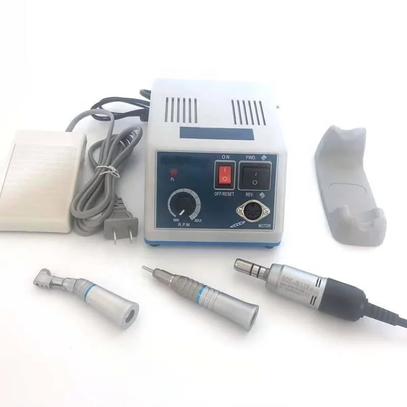 Nail Drill Bit Cuticle Nail Drill Machine Carbon Brush Micromotor 0-35000RPM with Straight Bending Machine Suit