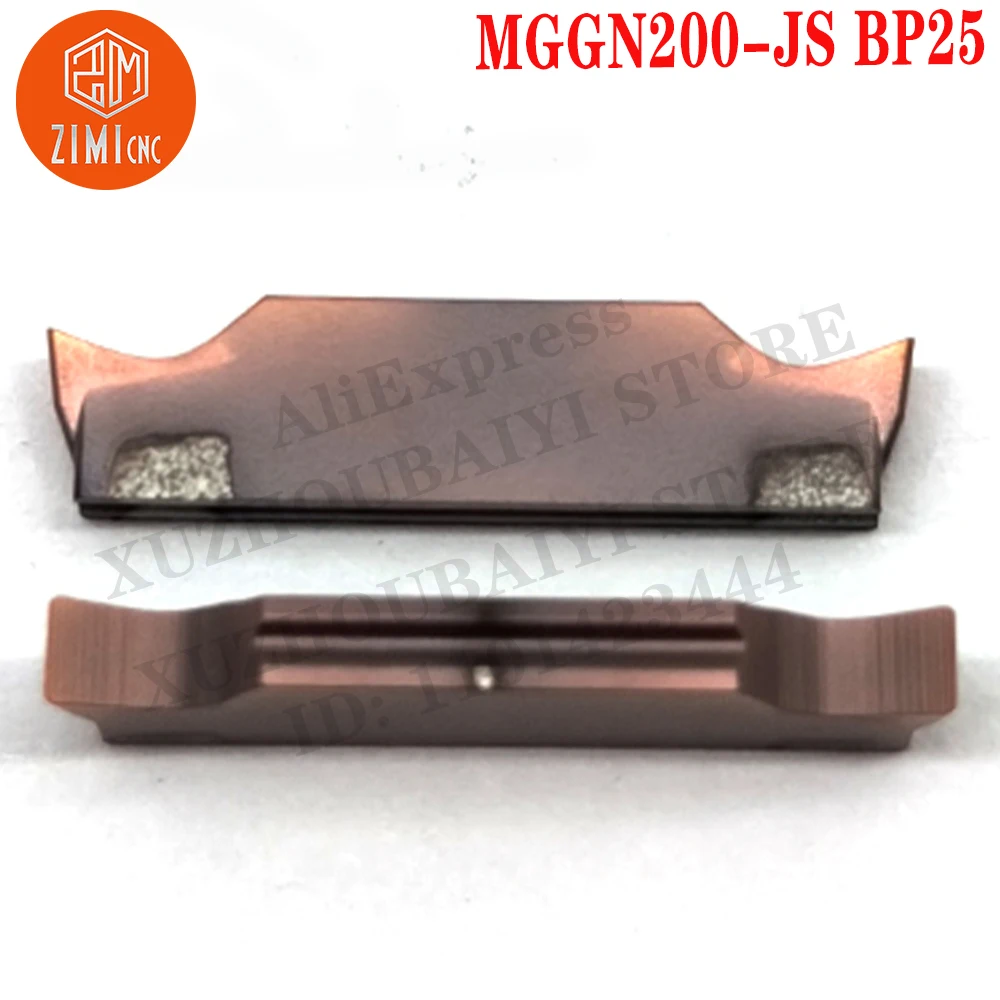 MGGN200-JS BP25 MGGN 200 carbide Grooving Inserts metal CNC Tool slotted insert Quick Chip External Holder Cutting Tools Turning