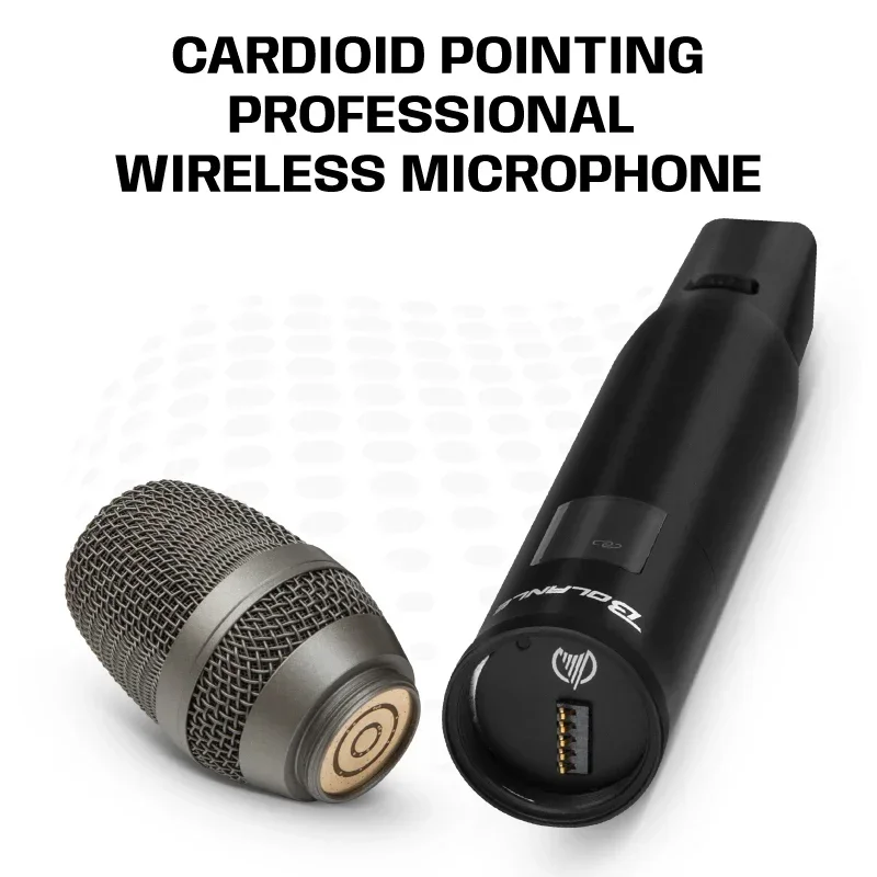 Bolanle Au10 Professional UHF Wireless Microphone, Replaceable Capacitor And Dynamic Head, Recording Wireless Microphone