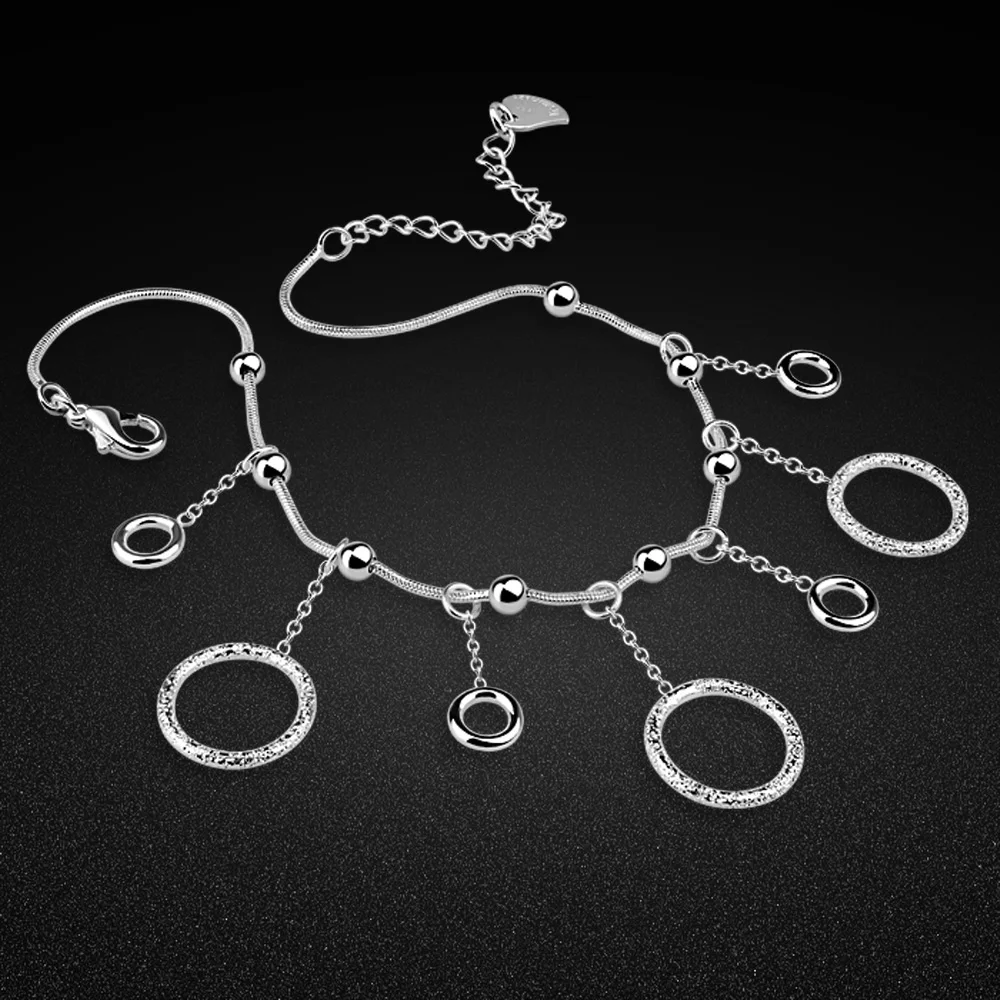 

925 Sterling Silver Infinity Anklet for Women Personalized Adjustable Foot Chain Jewelry Summer Beach Anniversary Present