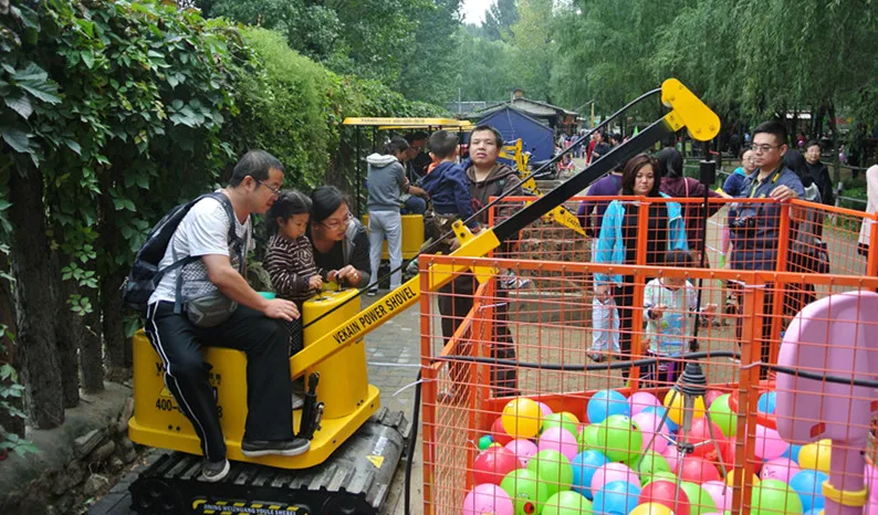 China Supplier VEKAIN Kids Mini Electric Kids Excavator Rides! Children's Crane Car Ride Outdoor And Indoor Amusement Park Games
