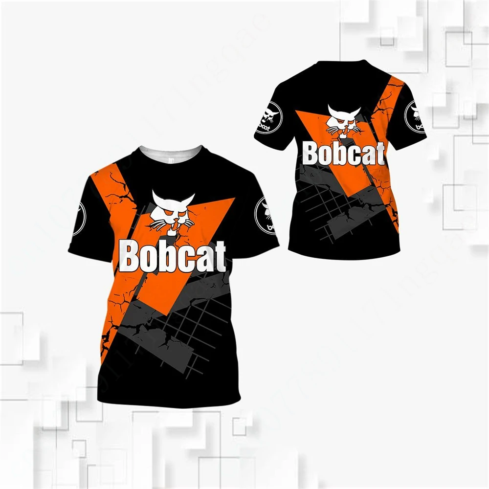 Bobcat Casual Oversized T-shirt Quick Drying Short Sleeve Top Unisex Clothing Harajuku T-shirts Anime T Shirt For Men Women