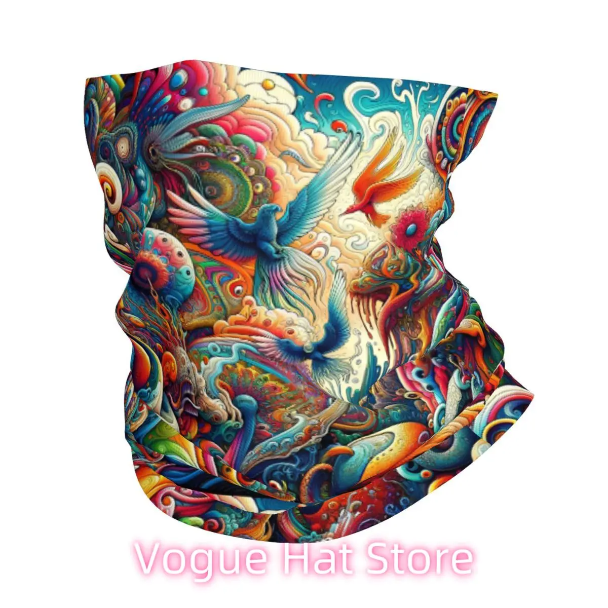 

Красочные благоприятные облака, птицы, животные, шарф, шейный платок, маска для лица, полиэстер