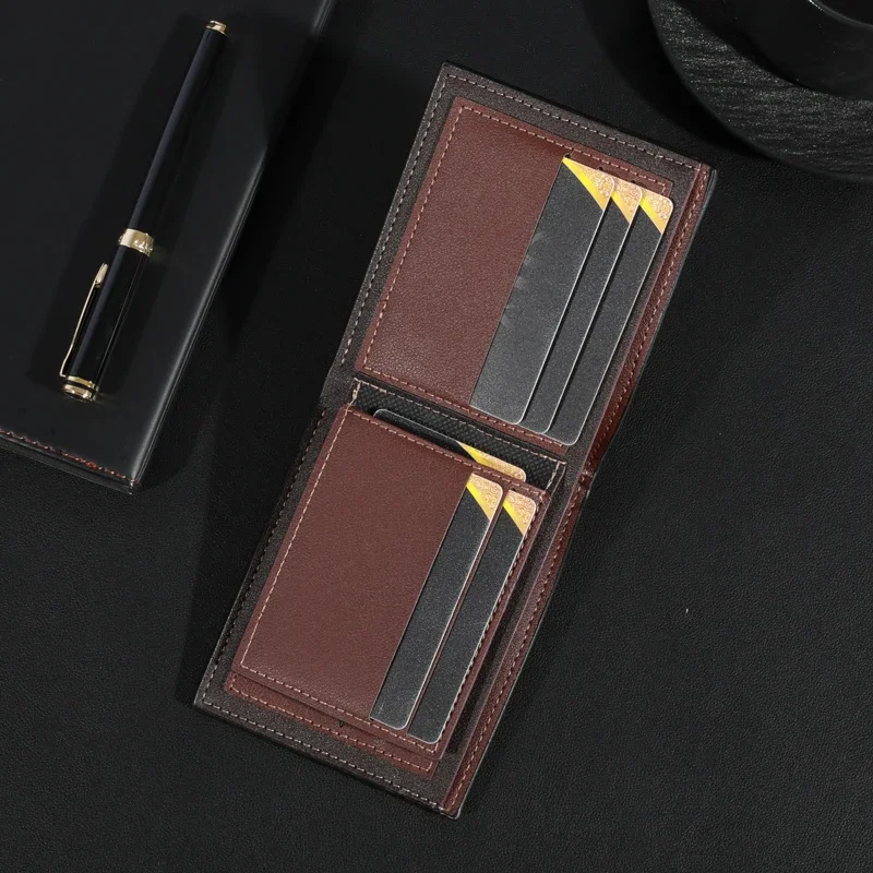 1pc Premium Mens Short Wallet - Large Capacity Multi-Card Slots, Versatile Zipper Organizer - Perfect Gift for Him