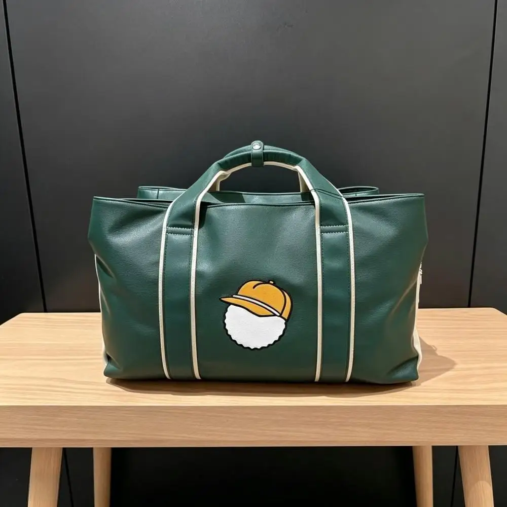 

Premium PU Wear Resistant Golf Duffel Bag, Double Layer Large Capacity Storage Bag, Fashion Handheld Crossbody Bag