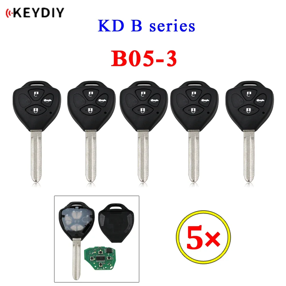 

KEYDIY B Series B05-3 3-кнопочный универсальный пульт дистанционного управления для KD900 URG200 KD-X2 Mini KD KD-MAX для Toyota Style 5 шт./лот