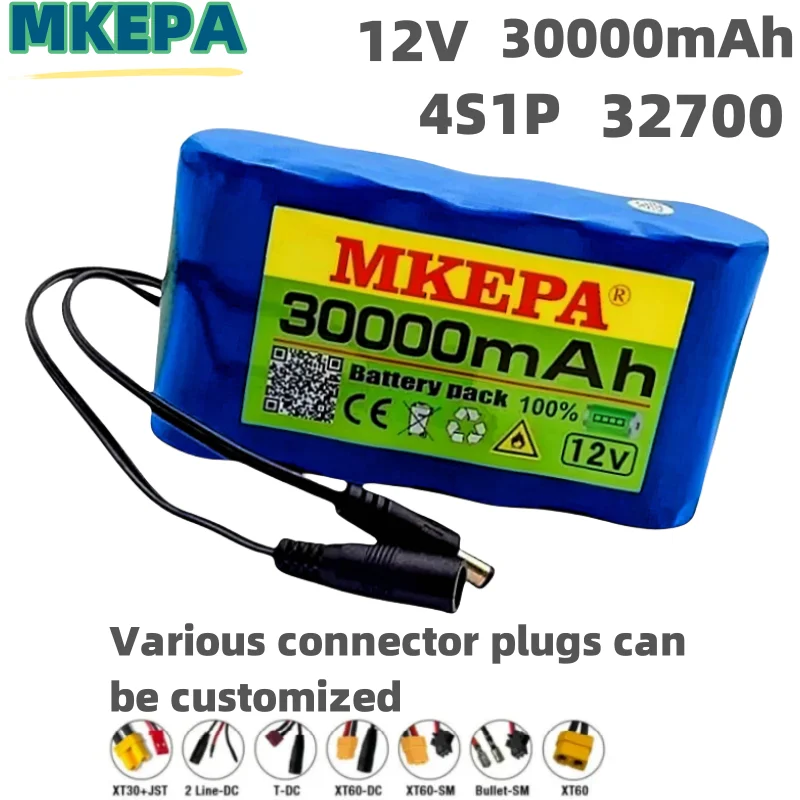 brand new 32700 4S1P 12V 30000mAh 4S 40A 100A Balanced BMS for Electric Boat and Uninterrupted Power Supply 12.6V 2A Charger