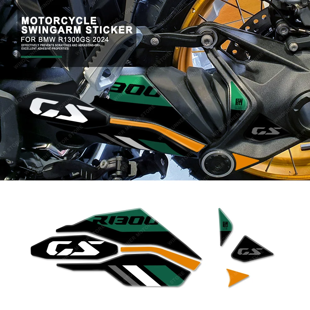 

Motorcycle Swingarm Protection Sticker Kit 3D Epoxy Resin Swing Arm Decal For BMW R1300GS 2023 2024