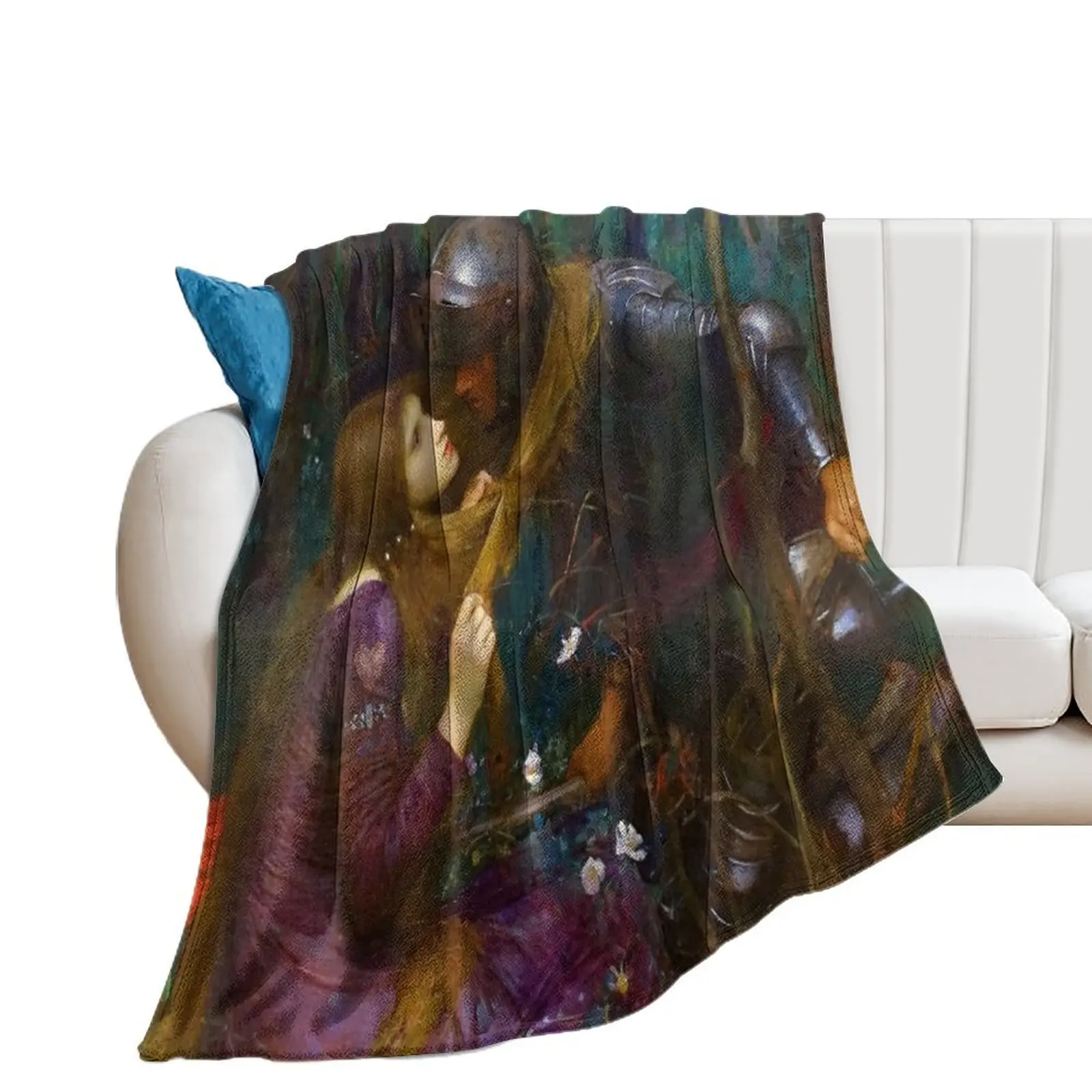 

La Belle Dame Sans Merci - John William Waterhouse Throw Blanket Warm Soft Big Blankets