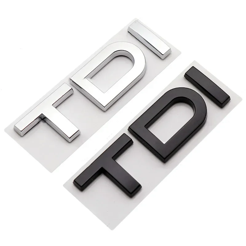 3D ABS Black TDI Logo Letters Car Trunk Emblem Badge For Audi A3 A4 A5 A6 A7 A8 Q2 Q3 Q5 Q7 Q8 TDI Sticker Accessories