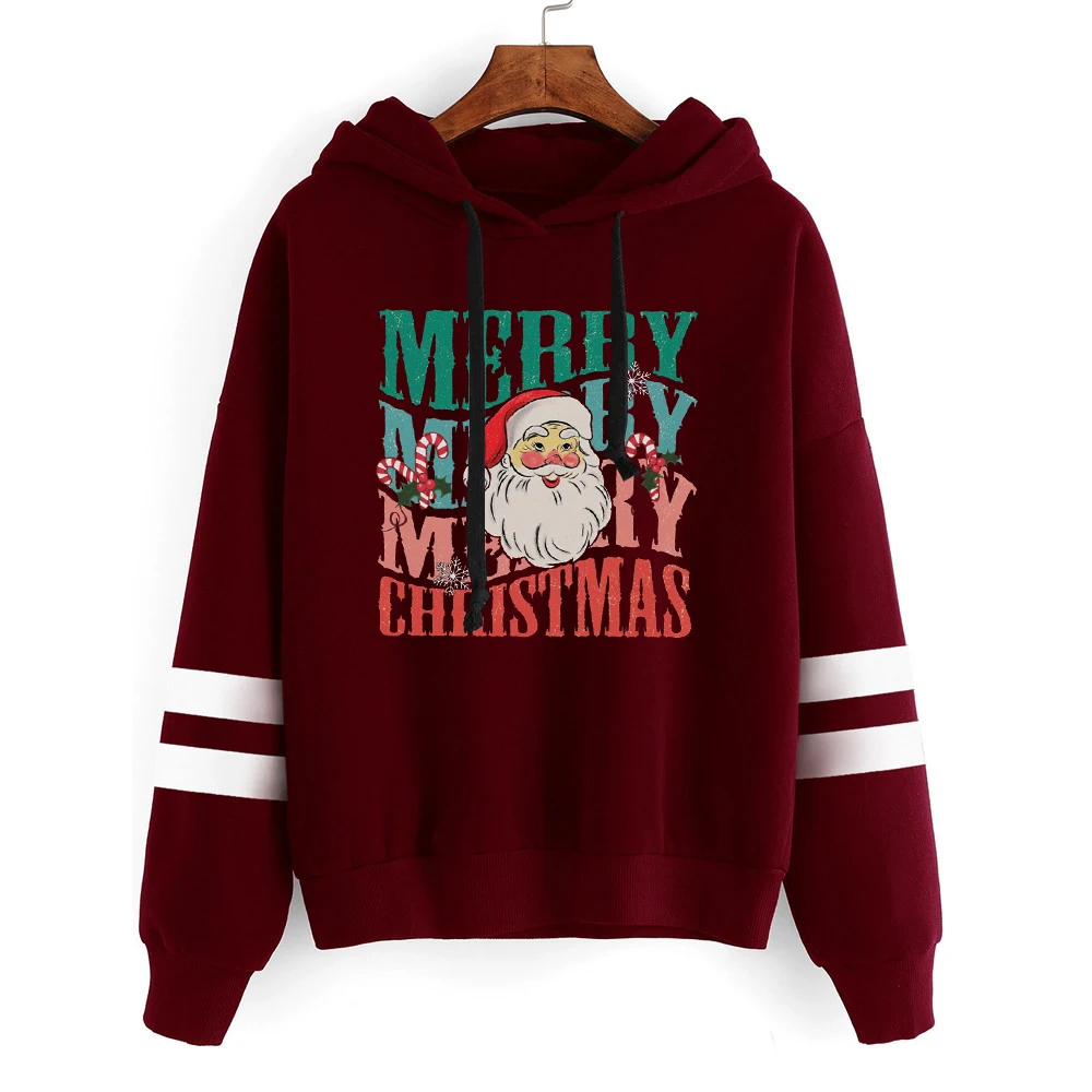 Comfort Colors Women's Christmas Sweatshirt Vintage Santa Hoodie Retro Winter Clothes Women Retro Boho Holiday Clothes