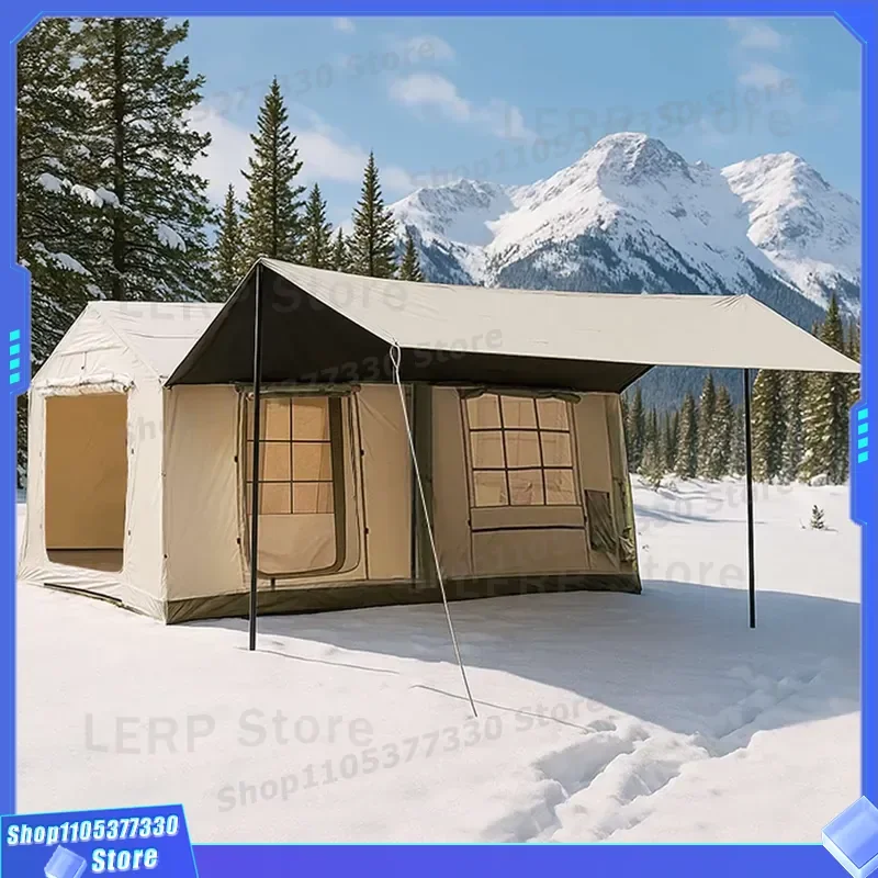 12X Model 12㎡ Inflatable Tent 420D Oxford Cloth 4 Season Waterproof Instant Setup Family Glamping Shelter