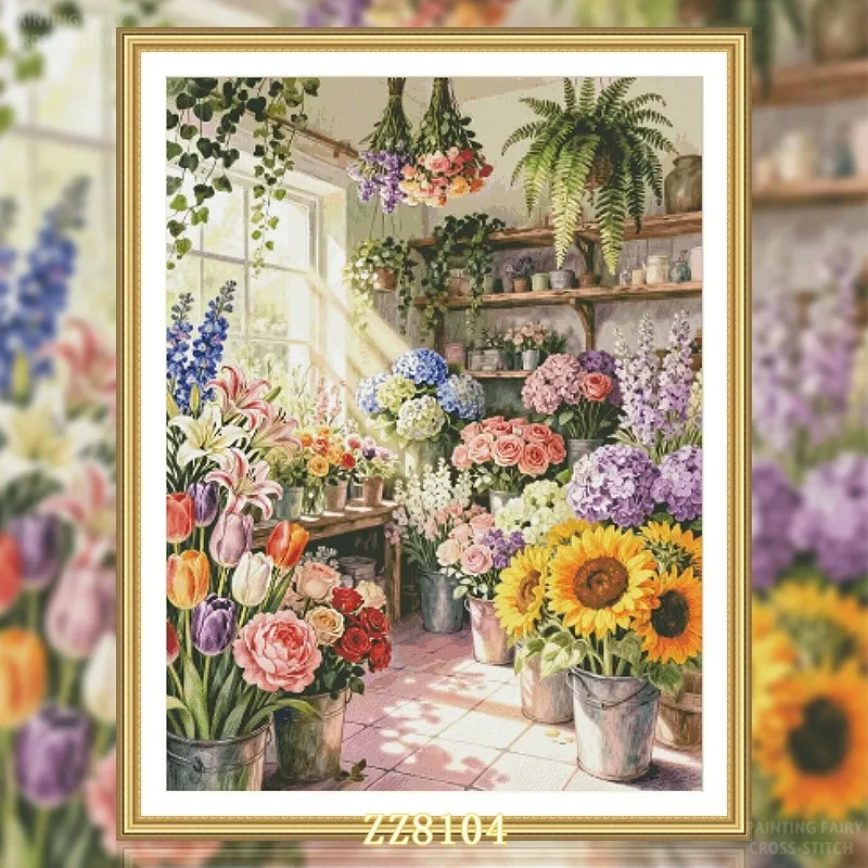 

ZZ8104 теплица 11CT 14CT 16CT 18CT печать на холсте вышивка крестиком DIY набор рукоделие вышивка 142 цвета