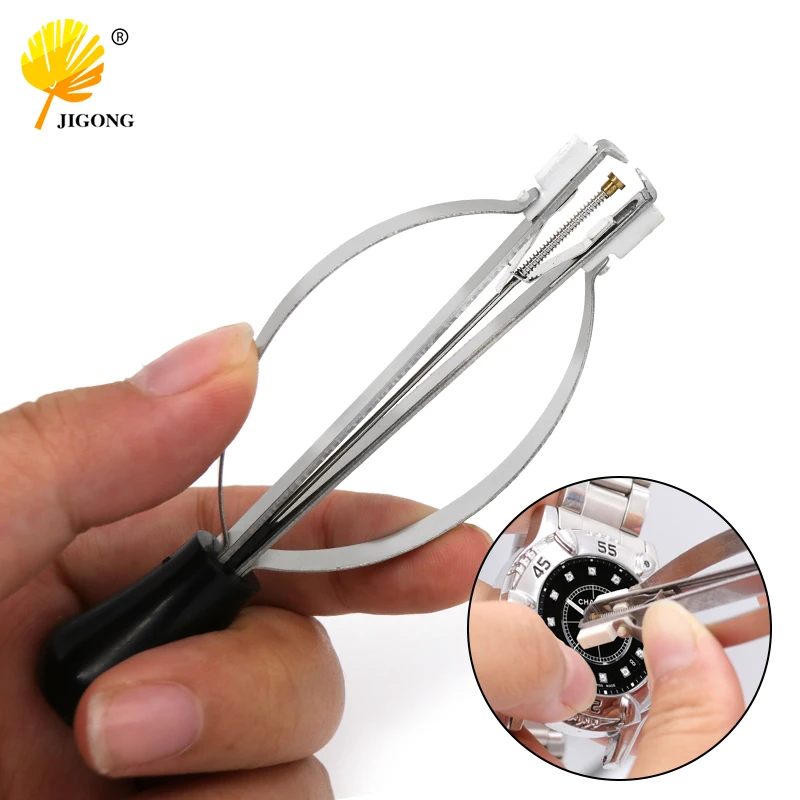 Removedor de puntero de esfera de reloj, herramienta de reparación de abrazadera de pala, alicates de aguja, elevador, herramientas de eliminación de manos de reloj, dispositivo de toma de Clip de palanca, 1PC