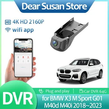 4K Car Video DVR for BMW X3 M Sport G01 M40d M40i 2018~2023 2019 2020 Driving Recorder Monitor Camera Night Vision HD Accessories