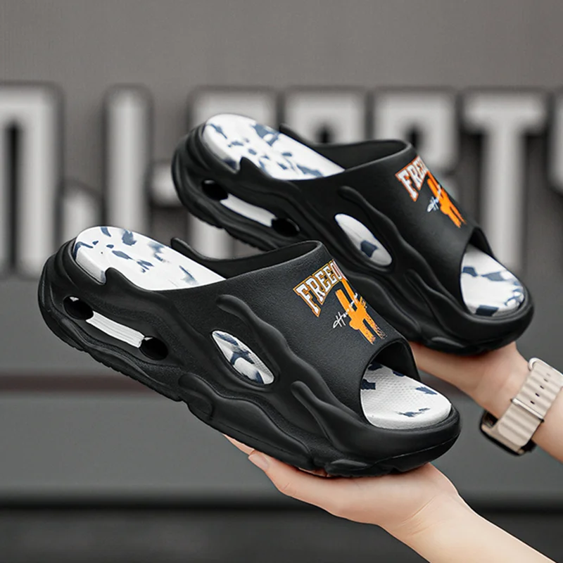 

Thick-Soled Soft-Soled Casual EVA Slippers Open-Toed Slip-On Beach Sandals for Summertime Outdoor Comfortable Durable Sandals