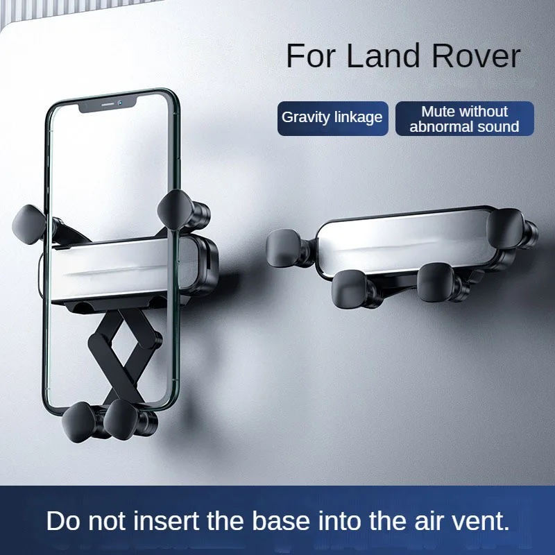 ABS Gravity Car Phone Holder Stand With Base For Land Rover Defender Range Rover Sport Velar Discovery 5  Freelander 2