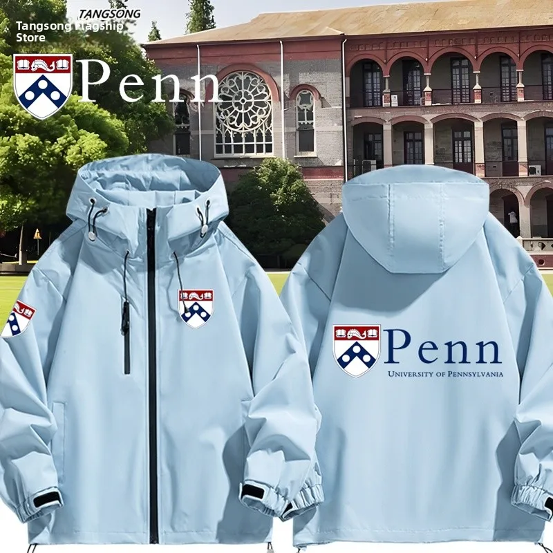 

Куртки UPenn Pennsylvania University для мужчин и женщин, осенне-зимние, новинка, ветрозащитные, из полиэстера и нейлона, композитные.