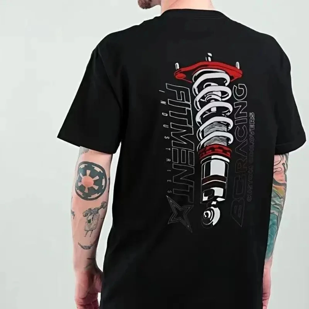New 2026 Car Modification Shock Absorber Graphic Printed Cotton Kids Adults Unisex Short Sleeve T-Shirt Racing Casual Tops