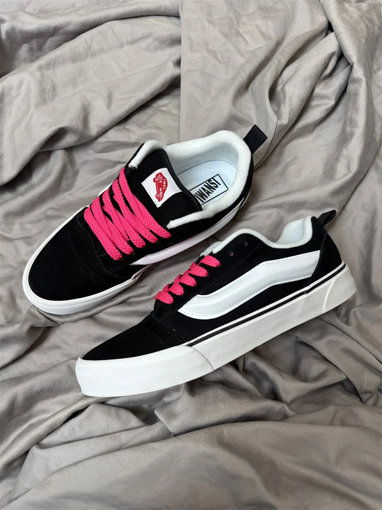 

ex Смачный Casual oes с низким верхом Удобный хлеб oe Bla Poer Ограниченный цвет Ретро с вышивкой Canvas oes