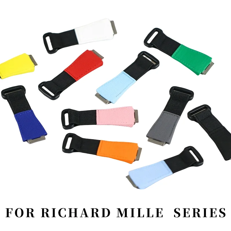 FOR RICHARD MILLE RM011 RM030  RM005 SERIES   FKM VELCRO RUBBER  WATCH STRAPS