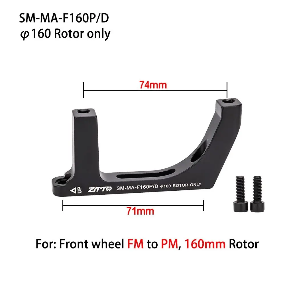 74mm A B Fork Frame Adapter 71mm Bike Brake Rotor Adapter Bike Disc Brake Caliper Post Mount Caliper Flat Mount To Post Mount