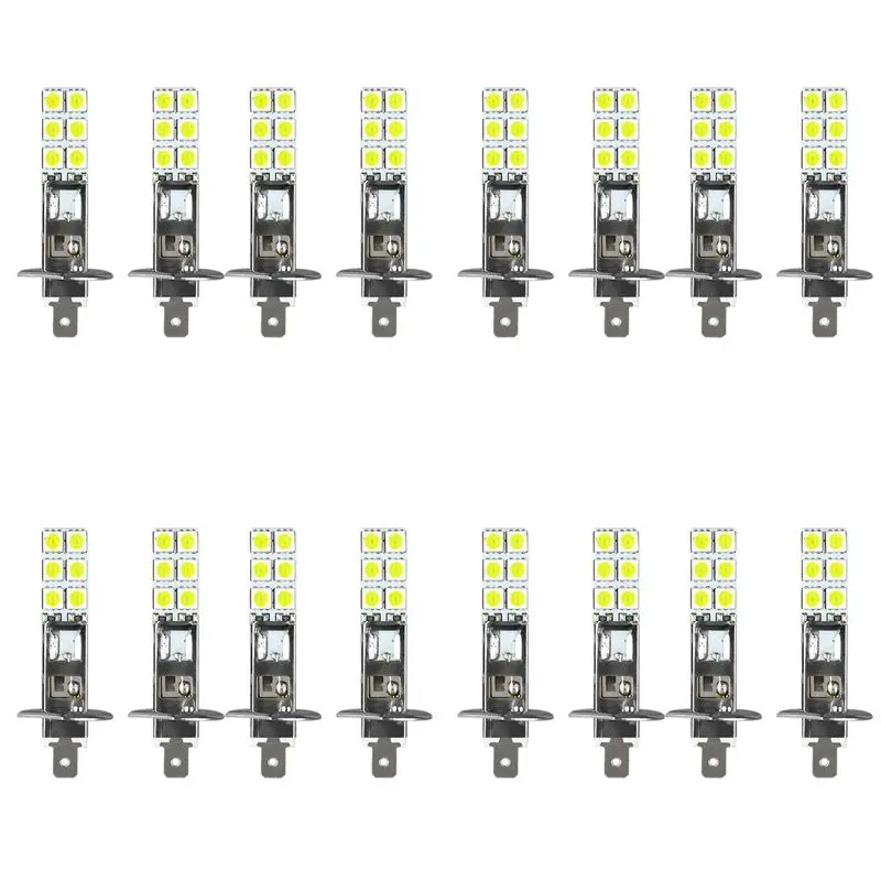 Firmly 16PCS H1 6000K Super White 80W LED Headlight Bulbs Kit Fog Driving Light