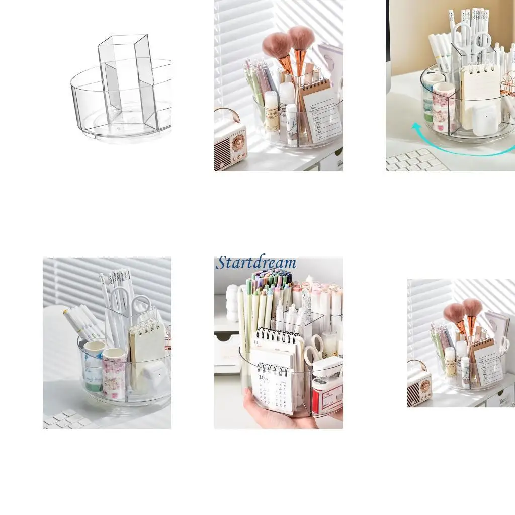 360 Degree Rotating Pencil Cup Desk Organizers for Office School Rotating Pen Holder for Desk Pen Pencil Holder Bucket K92C