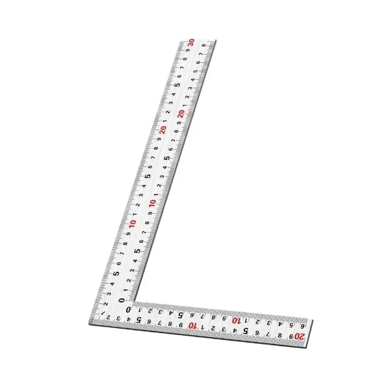 31BA L Shaped Ruler Steel Measuring Square Ruler with Double Sided Scale