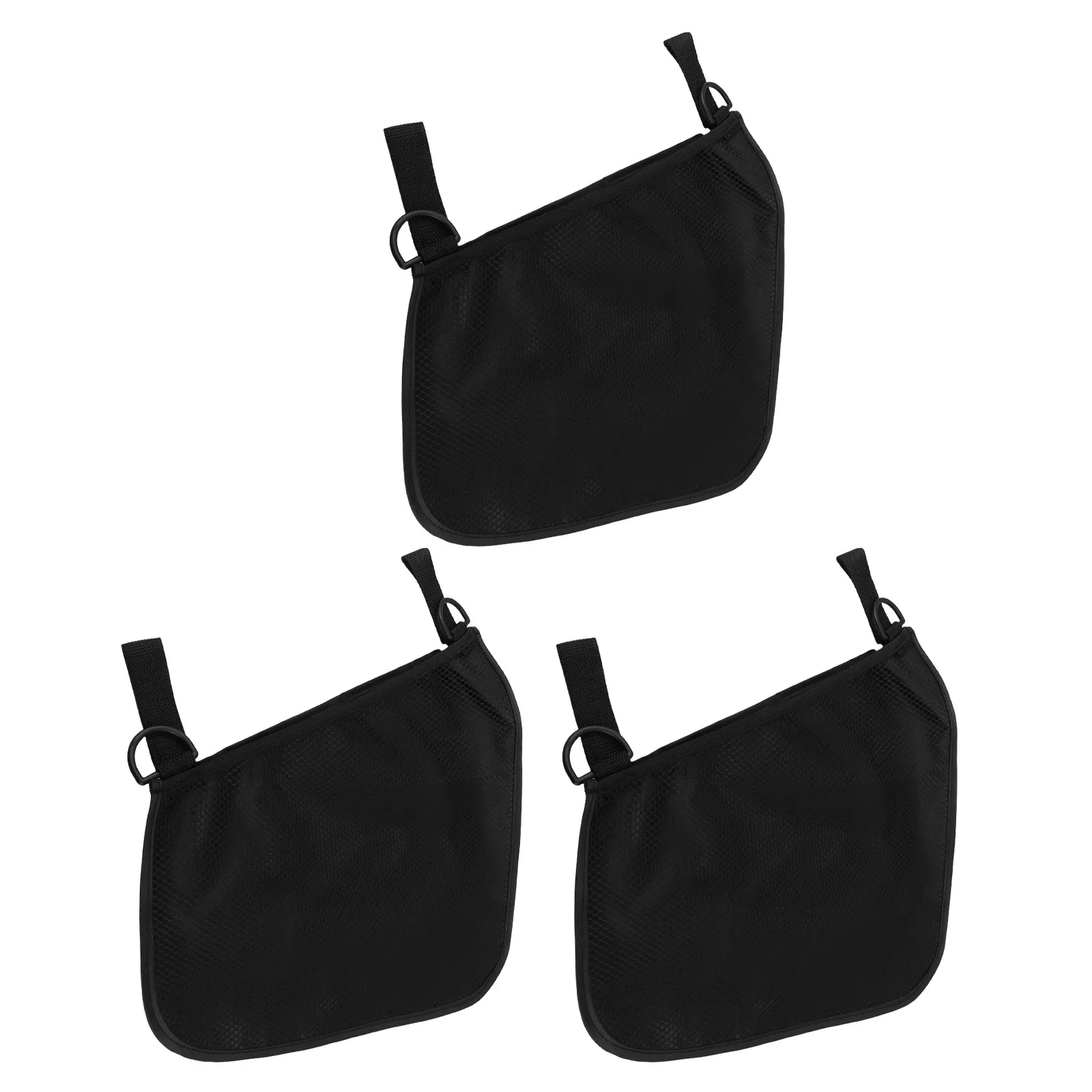 

Набор из 3 универсальных сетчатых органайзеров для коляски: сумка для хранения детских принадлежностей и еды, с регулируемыми нескользящими ремнями, боковая подвесная сетка-карго