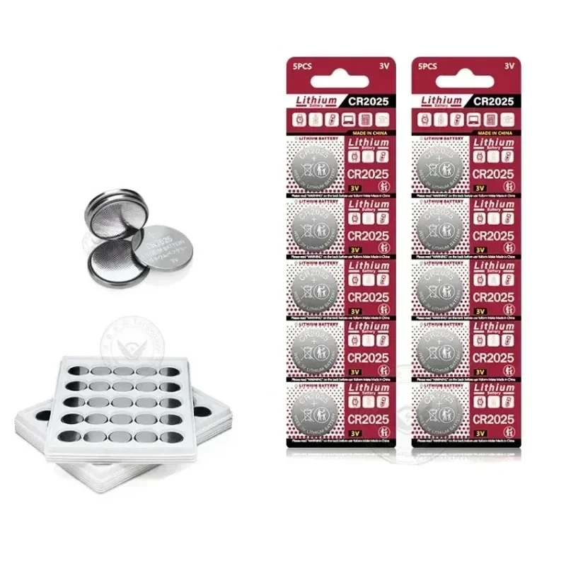 3V CR2025 Lithium Button Battery DL2025 BR2025 5003LC LM2025 CR 2025 Coin Cell Watch Batteries for Toys Clock Compute