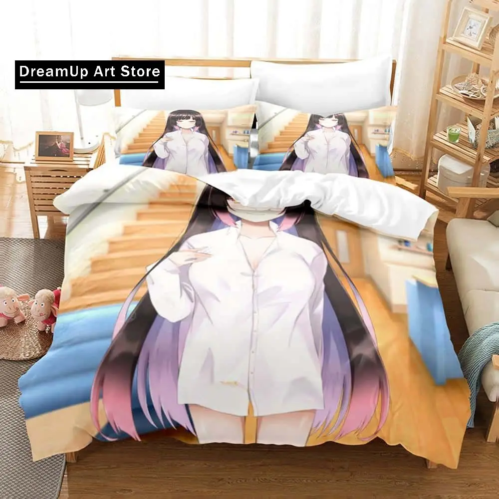 Hana Yomeguri Bedding Set Single Twin Full Queen King Size Bed Set Adult Kid Bedroom Duvetcover Sets Kawaii Anime Bed Sheet Set