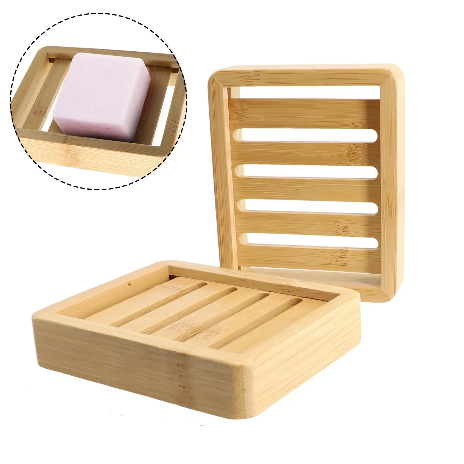 

Holder Soap Holder Wood Color 10*8.7*2.2cm Natural Wooden Plate Drain Box Storage Soap Rack High Quality Practical