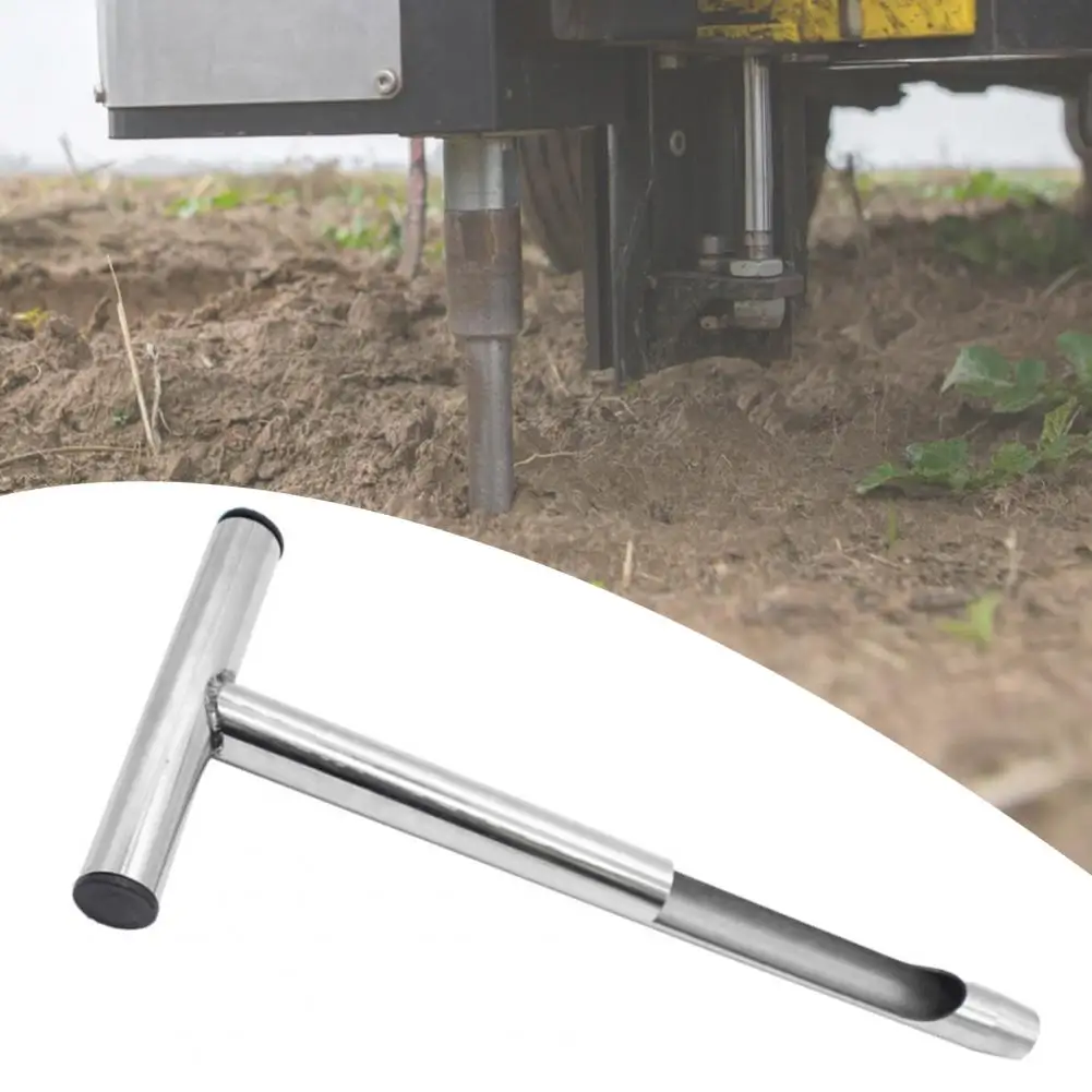 Soil Sampler Probe High Hardness Rust-proof Stainless Steel T-Style Handle Soil Test Probe