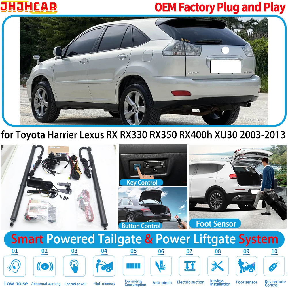 for Toyota Harrier Lexus RX RX330 RX350 RX400h XU30 2003-2013 Powered Tailgate Power Liftgate Tailgate Power Lift Gate Trunk Lid