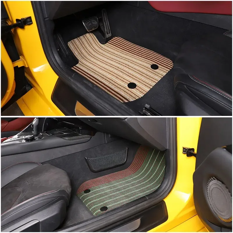 

Car Floor Mats for Toyota GR Supra MK5 A90 19-25 TPE Rubber Car Front Row Wire Loop Foot Mats Interior Car Accessories(6 Color)