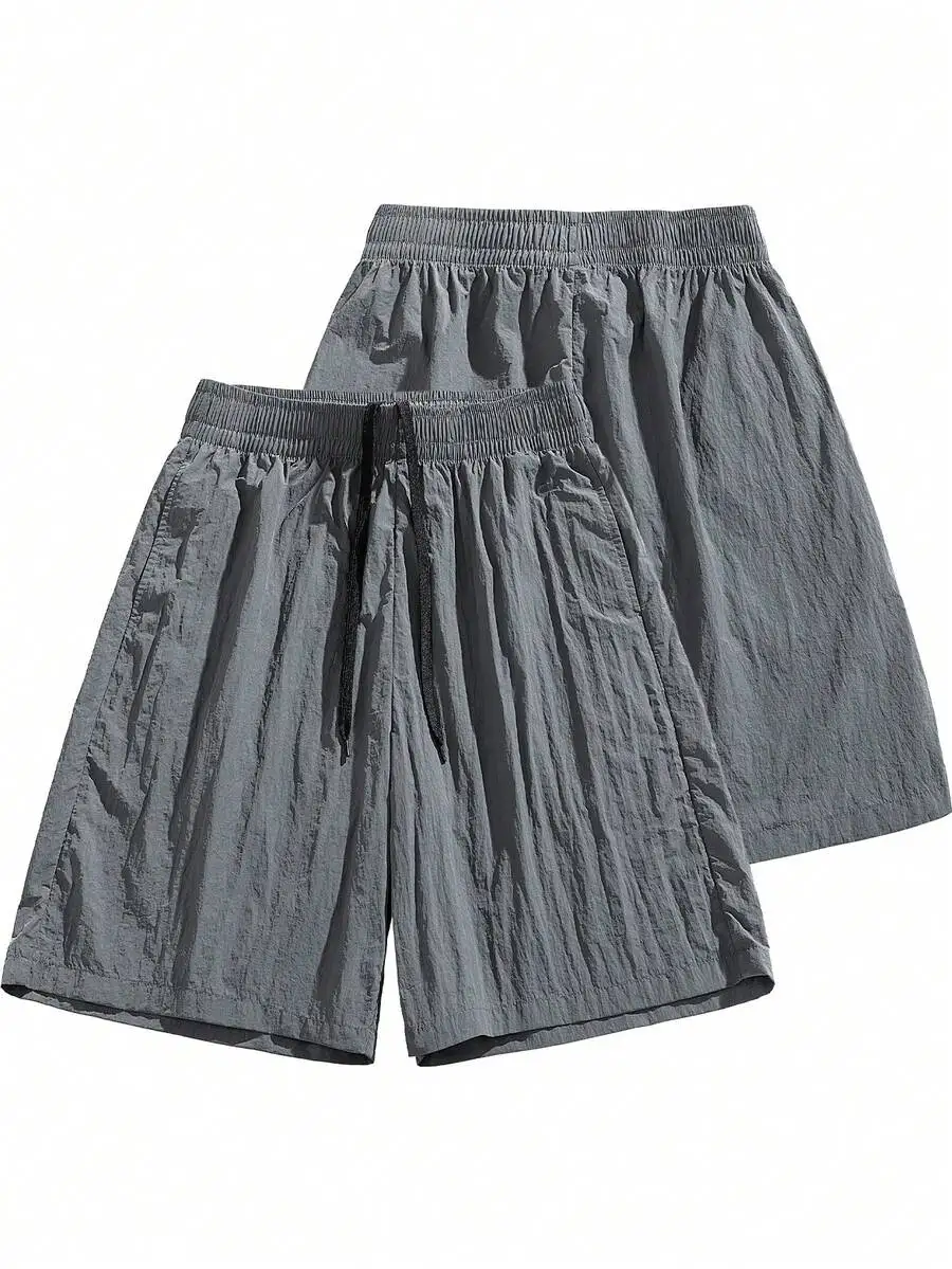 

Mens Quick Dry Casual Shorts Elastic Waist Drawstring Loose Fit Athletic Running Workout Beach Shorts