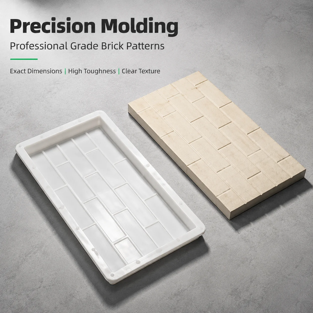 Molde para baldosas de cemento para patio, 60 * 30 * 6 cm, para jardín de huerto, baldosa cuadrada, herramienta de pulido, molde para baldosas antideslizantes