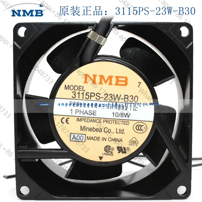 Tool PartsNew original NMB-MAT AC fan 3115PS-23W-B30 8038 8cm 230V high temperature resistant aluminum frame cooling fan