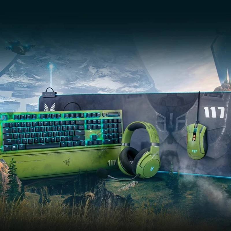 

Беспроводные наушники Razer HALO, проводная мышь, клавиатура, эргономика, легкий вес с низкой задержкой, аксессуары для ноутбуков для киберспорта и геймера, подарки