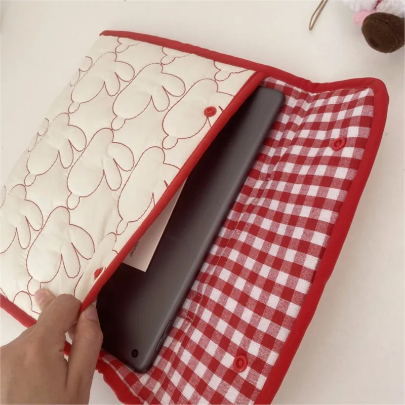 Ins Rabbit Embroidery Laptop Sleeve Bag Case Macbook Air Pro 13 M1 M2  Notebook Sleeves 11 13 13.3 14 Inch Carring Computer Bag