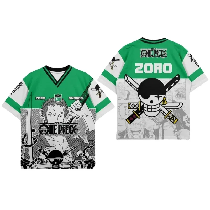 One Piece Summer New  Zoro Swords 3D All Over Print Breathable Loose Fit Urban Streetwear Unisex Harajuku Anime T-Shirt