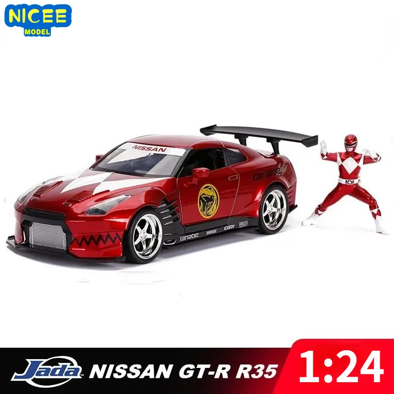 

Jada 1:24 2009 Nissan GT-R Dinosaur team, литая металлическая модель автомобиля из сплава с куклой Коллекция игрушек для подарка J226