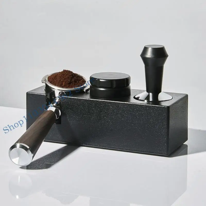 Soporte manipulador café A3PA Anti-Slip Espresso Tamping Stand White Black Soliding Solid