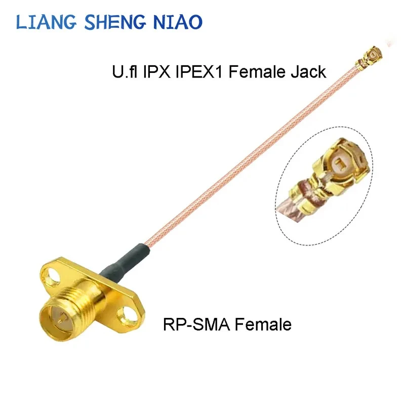 10PCS IPEX Cable uFL/u.FL/IPX/IPEX-1 Female to SMA Female Panel 4 Holes WIFI Antenna RF Cable RG178 Pigtail Extension