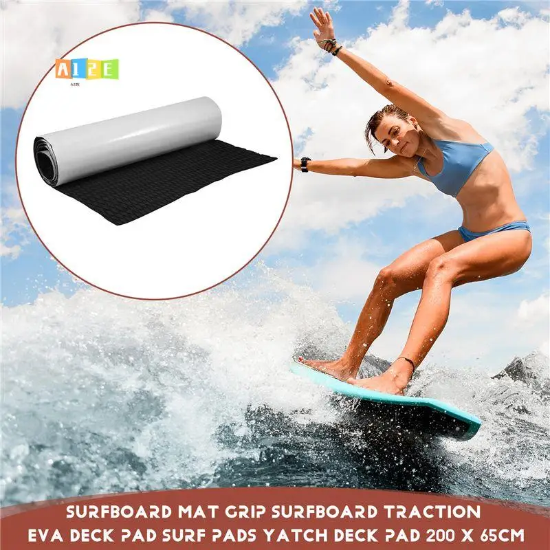 Alfombrilla Antideslizante para Tabla de Surf A12E, Almohadilla de Tracción EVA para Tabla de Surf, Almohadilla para Cubierta de Yate, 2000 x 650 mm, Accesorios para Surf, Deportes Acuáticos